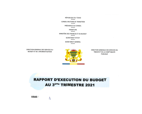 Rapport d’exécution budgétairen T3-2021