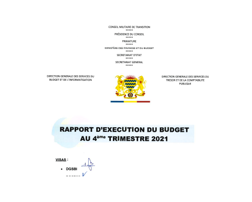 Rapport d’exécution budgétaire T4-2021